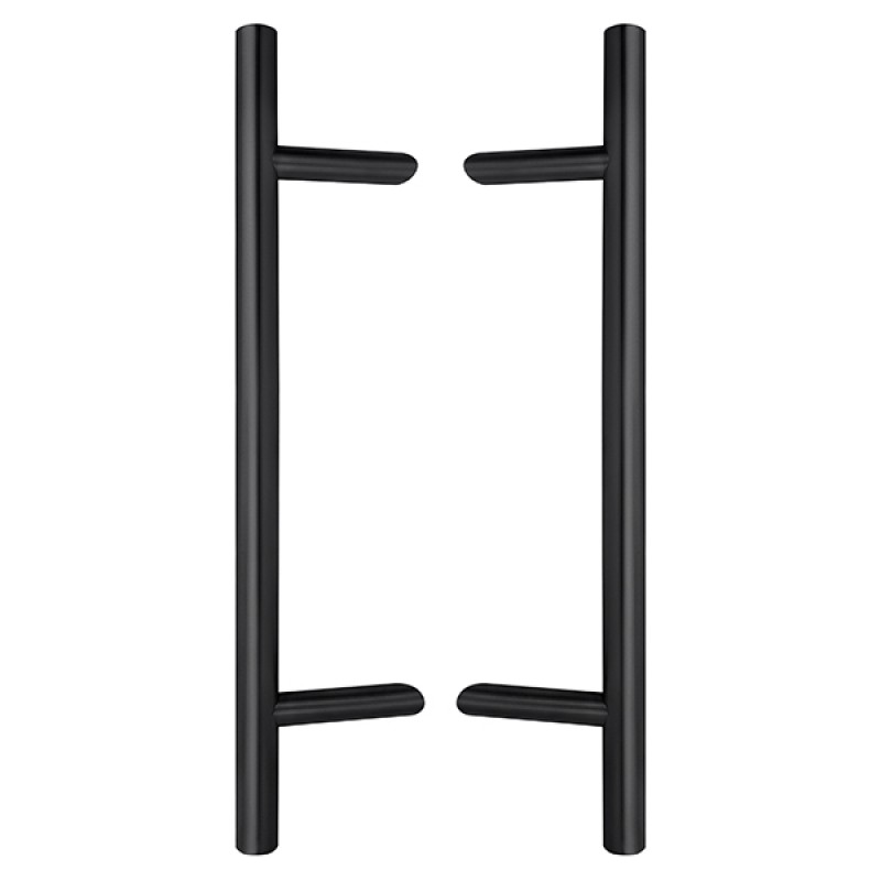 Ручки скоби ABARO Bali 45° L:400 X:200 D:32mm SS 304 чорний RAL 9005 (комплект)