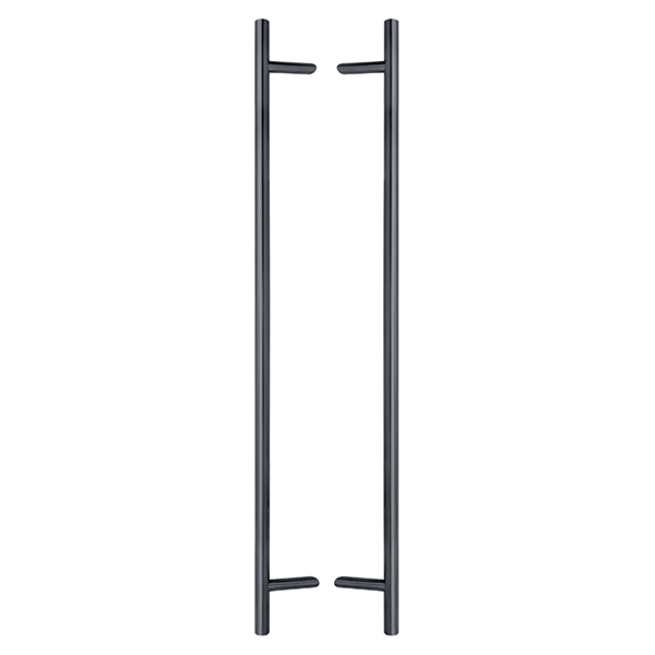 Ручки скоби ABARO Bali 45° L:1800 X:1600 D:32mm SS 304 антрацит RAL 7016 (комплект)