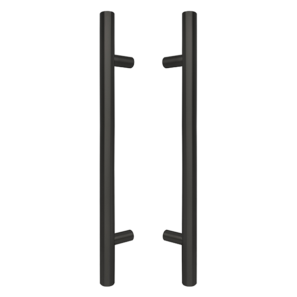 Ручки скоби ABARO Bali 90° L:600 X:400 D:32mm SS 304 чорний RAL 9005 (комплект)