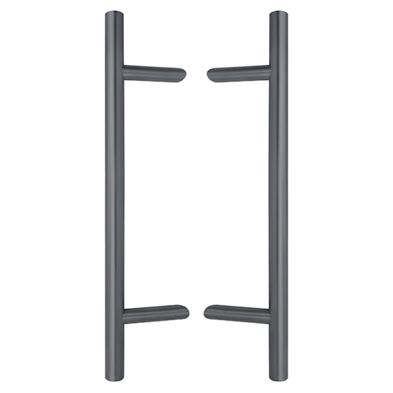 Ручки скоби ABARO Bali 45° L:400 X:200 D:32mm SS 304 антрацит RAL 7016 (комплект)