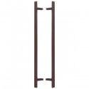Ручки скоби ABARO Sydney 45° L:1200 X:1000 W:40*20mm SS 304 коричневий RAL 8017 (комплект)