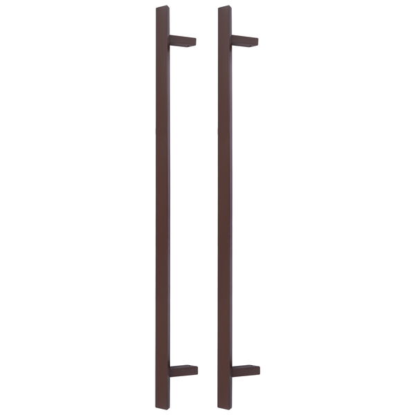 Ручки скоби ABARO Sydney 45° L:1200 X:1000 W:40*20mm SS 304 коричневий RAL 8017 (комплект)