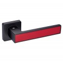 Ручки на розеті GAVROCHE Magnium AL-A1 BLACK/RED чорний/червоний