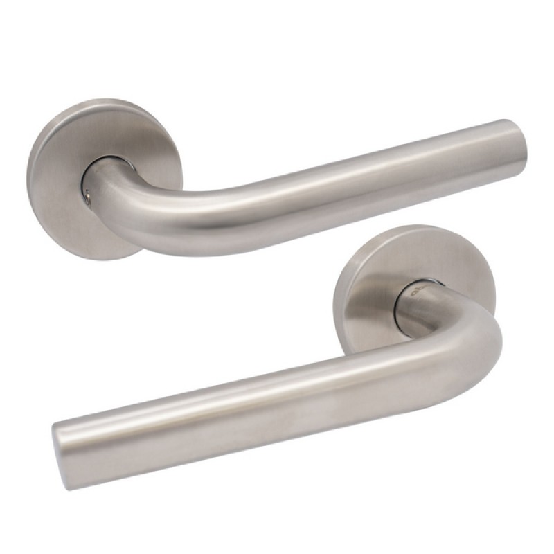 Ручки на розеті ABARO Rimini MM кругла розета нержавіюча сталь