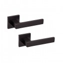 Ручки на розеті GAVROCHE Thorium (Z25) BLACK чорний