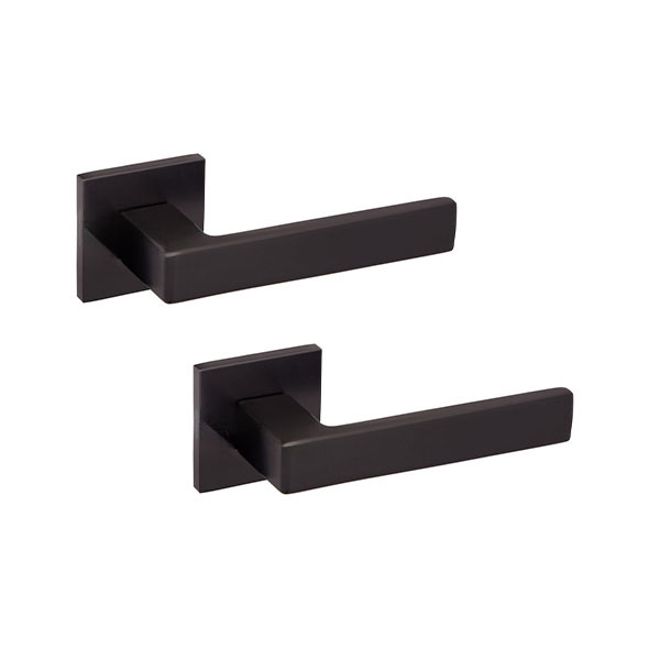 Ручки на розеті GAVROCHE Thorium (Z25) BLACK чорний