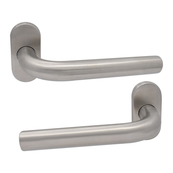 Ручки на розеті ABARO Rimini MM овальна розета нержавіюча сталь