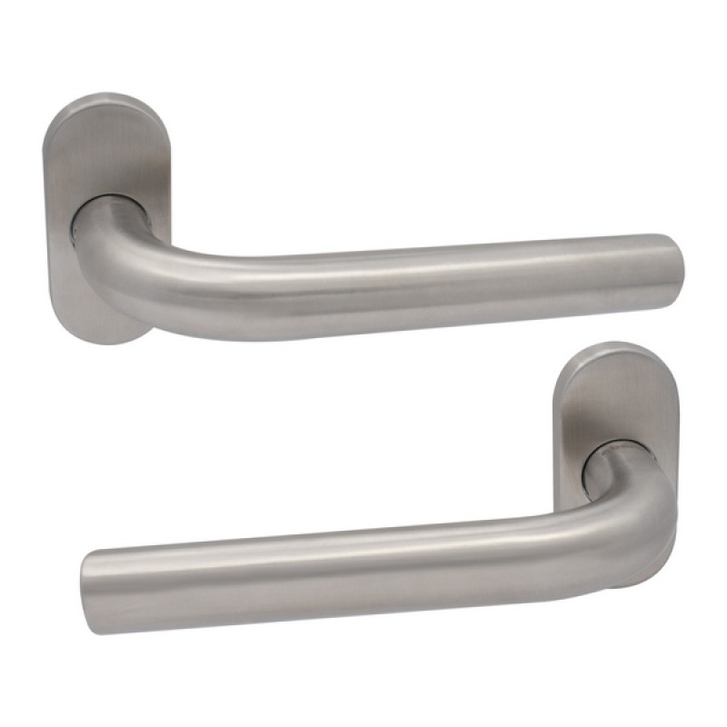 Ручки на розеті ABARO Rimini MM овальна розета нержавіюча сталь