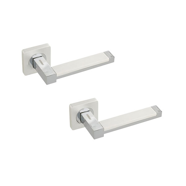 Ручки на розеті GAVROCHE Platinum Pt-Z3 PW/CP білий перламутровий/хром