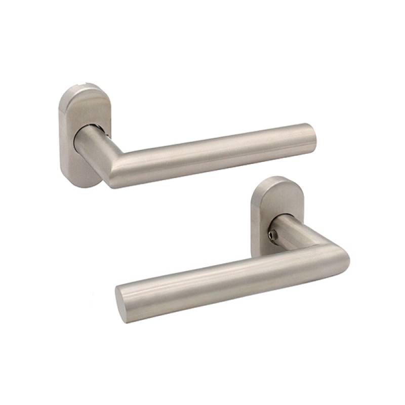 Ручки на розеті ABARO Lido MM овальна розета нержавіюча сталь