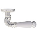Ручки на розеті GAVROCHE Neodium Nd-Z20 BS/W яскраве срібло/біла емаль