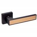 Ручки на розеті GAVROCHE Magnium AL-A1 BLACK/GOLD чорний/золото