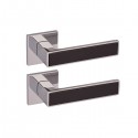 Ручки на розеті GAVROCHE Nikel Ni-Z25 CP/Black хром/чорний