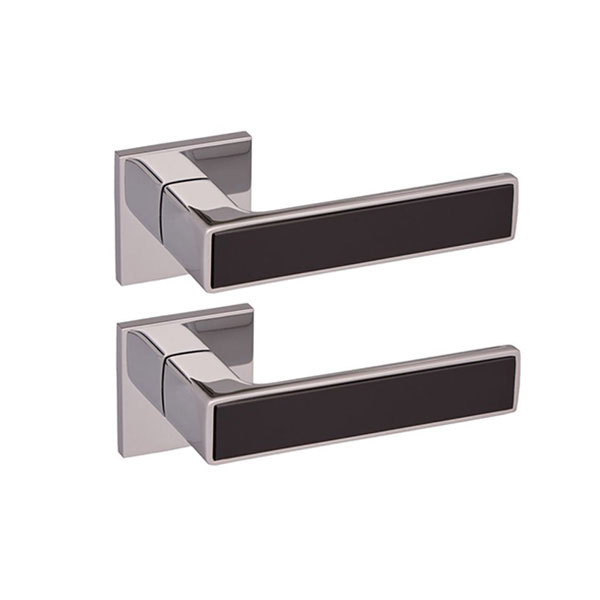 Ручки на розеті GAVROCHE Nikel Ni-Z25 CP/Black хром/чорний