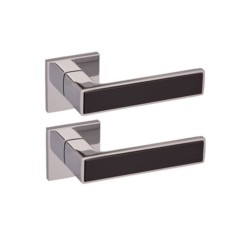 Ручки на розеті GAVROCHE Nikel Ni-Z25 CP/Black хром/чорний