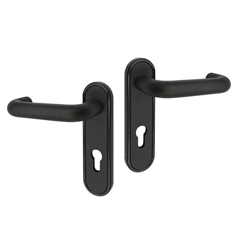 Ручки протипожежні на планці CISA 07070.26 натискна-натискна чорний