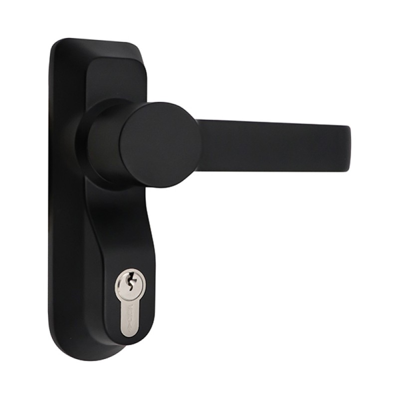 Ручка на планці CISA 07078.68 зовнішня з циліндром для накладної антипаніки чорний