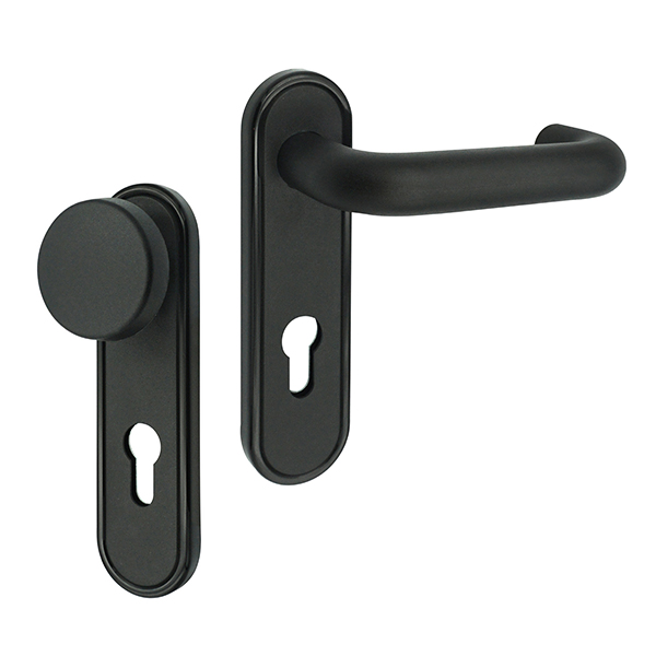 Ручки протипожежні на планці CISA 07070.24 фіксована-натискна чорний