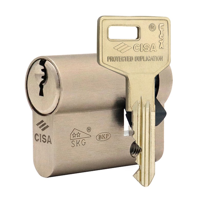 Циліндр половинка CISA C3000 40 (30*10) нікель матовий 3 ключі