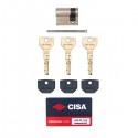 Циліндр половинка CISA ASIX P8 40 (30*10) нікель матовий 3 ключі