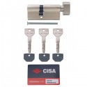 Циліндр CISA ASIX P8 60T (30*30T) нікель матовий 3 ключі