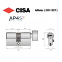 Циліндр CISA AP4 S 60T (30*30T) нікель матовий 3 ключі