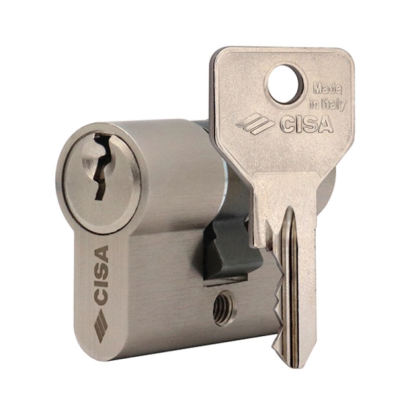 Циліндр CISA C2000 44 (22*22) нікель матовий 3 ключі