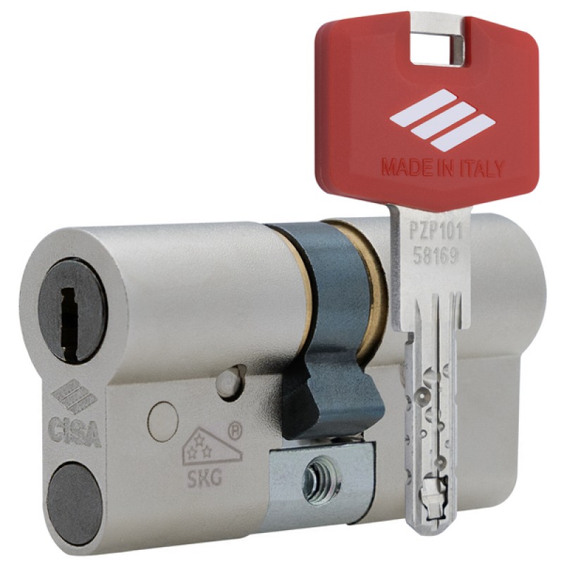 Циліндр CISA RX ключ-ключ (модульний) нікель матовий 3 ключі