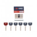 Циліндр CISA ASIX P8 PRO 60 (30*30) нікель матовий 5+1 ключ
