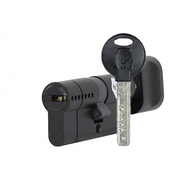 Циліндр Rav Bariach KEYLOCX ключ-вороток чорний (5 ключів)
