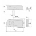 Електромеханічний замок CISA Elettrika 1A721 накладний (BS50/60/70/80мм) відкривання всередину