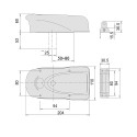 Електромеханічний замок CISA Elettrika 1A731 накладний (BS50/60/70/80мм) відкривання всередину