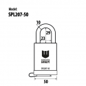 Замок навісний SHERLOCK SPL207-50 Smart
