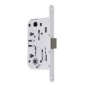 Механізм замка GAVROCHE GR96-K WC (BS50*96мм) пласт.язичок White білий
