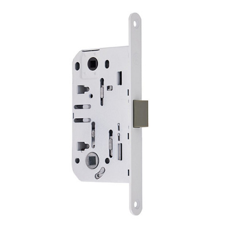 Механізм замка GAVROCHE GR96-K WC (BS50*96мм) пласт.язичок White білий