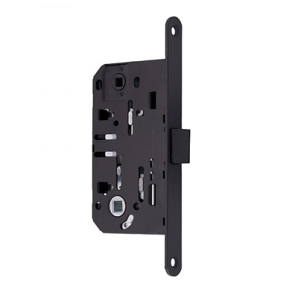 Механізм замка GAVROCHE GR96-K WC (BS50*96мм) пласт.язичок Black чорний