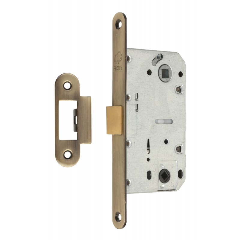 Механізм замка GAVROCHE GR96-K WC (BS50*96мм) пласт.язичок AB бронза