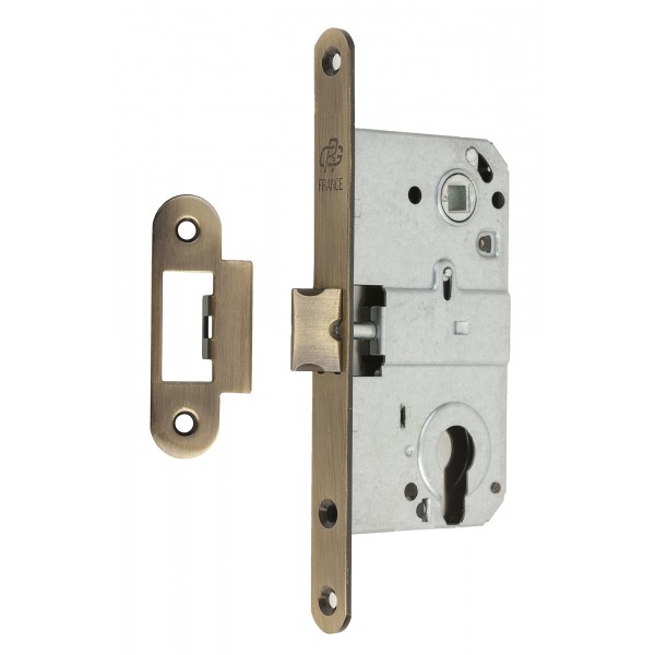 Механізм замка GAVROCHE GR85 PZ (BS50*85мм) метал.язичок AB бронза