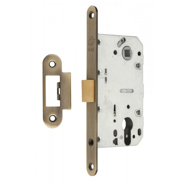 Механізм замка GAVROCHE GR85-K PZ (BS50*85мм) пласт.язичок AB бронза