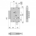 Механізм замка CISA 56405 (BS64 мм) 56425 без торцевої планки