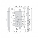 Механізм замка CISA 56785 двосистемний Revolution Pro (BS67,5*85мм) взаємозалежний з блокуванням