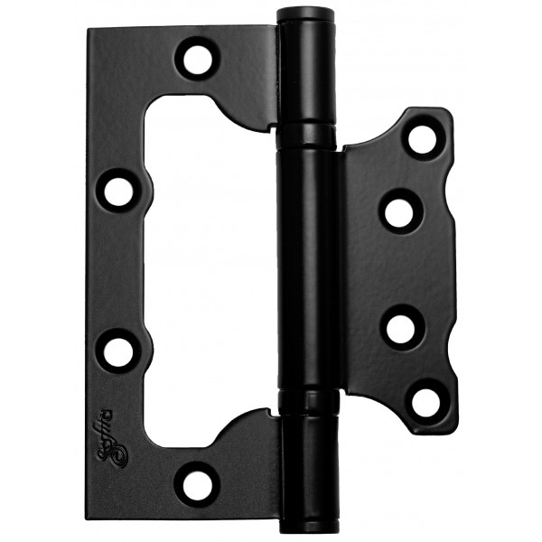 Завіса накладна посилена 100x75x3mm 2BB BLACK чорний